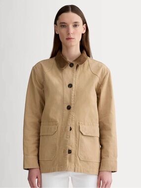 Everlane Tan Barn Jacket with Brown Collar